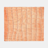 Lichtbruine krokodilledertextuur fleece deken (Voorkant (Horizontaal))