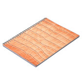 Lichtbruine krokodilledertextuur notitieboek (Linkerzijde)