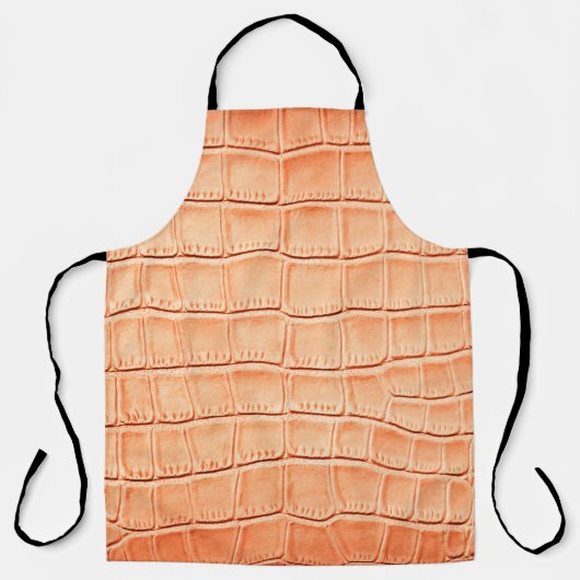 Lichtbruine krokodilledertextuur schort (Voorkant)