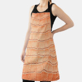 Lichtbruine krokodilledertextuur schort (Insitu)