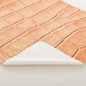 Lichtbruine krokodilledertextuur sherpa deken (3/4)