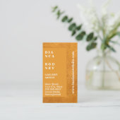 Lichtbruine lederen achtergrond | Moderne tekst Visitekaartje (Staand voorkant)