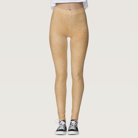 Lichtbruine, lederen textuur achtergrond. leggings (Voorkant)