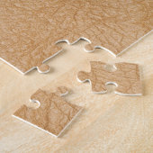 Lichtbruine, lederen textuur achtergrond. legpuzzel (Zijkant)