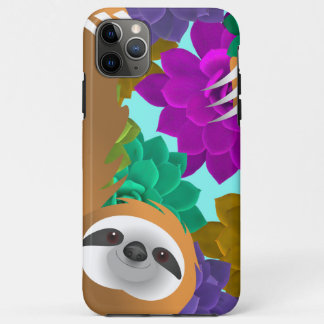 Lichtbruine luiaardfotograaf in kleurrijke jungle Case-Mate iPhone case