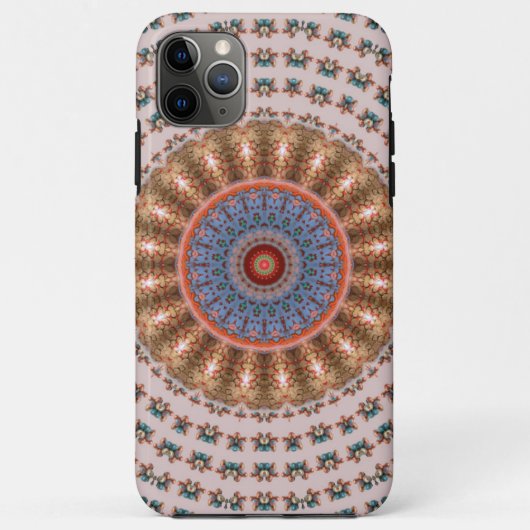 Lichtbruine Mandala-wiel Case-Mate iPhone Case (Achterkant)