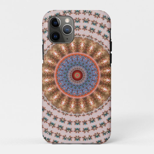 Lichtbruine Mandala-wiel Case-Mate iPhone Case (Achterkant)
