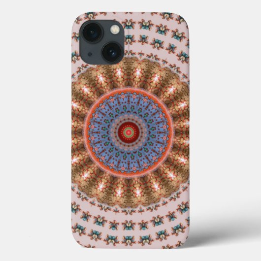 Lichtbruine Mandala-wiel Case-Mate iPhone Case (Achterkant)