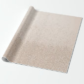 Lichtbruine namaak glitters cadeaupapier (Uitgerold)