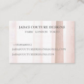 Lichtbruine stof designer mode couture visitekaartje (Voorkant)