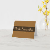Lichtbruine sympathie kaart (Gele Bloem)