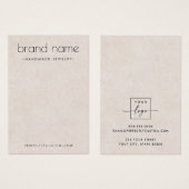 Lichtbruine textuur moderne oorenkaart visitekaartje (Voorkant /achterkant)
