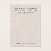 Lichtbruine textuur moderne oorenkaart visitekaartje (Voorkant)