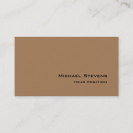 Lichtbruine unieke trendy professionele minimalist visitekaartje