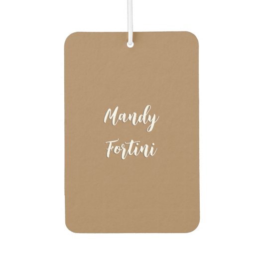 Lichtbruine vlakte Elegante Minimalistische Kallig Luchtverfrisser (Voorkant)