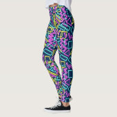 Lichtbuispatroon.D Blauw BG Leggings (Links)