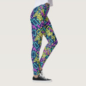 Lichtbuispatroon.D Blauw BG Leggings (Rechts)