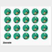Lichtbulb boven het hoofd van DAFFY DUCK™ Ronde Sticker (Vel)
