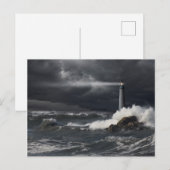Lichtbundel in de Stormy Ocean Briefkaart (Voorkant / Achterkant)