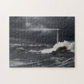 Lichtbundel in de Stormy Ocean Legpuzzel (Horizontaal)