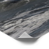 Lichtbundel in de Stormy Ocean Poster (Hoek)