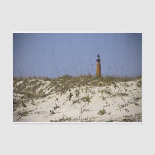 Lichtbundel Ponce Inlet Blue Sky Beach Landscape Tissuepapier (Voorkant)