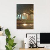 Lichtbundels die reflecteren poster (Thuiskantoor)