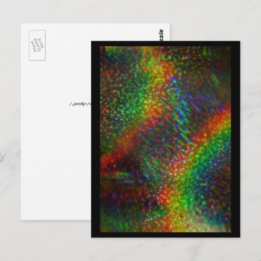 Lichtbundels holografisch gistaarregenbogen briefkaart (Voorkant / Achterkant)
