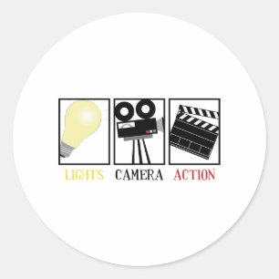 Lichtcamera-actie Ronde Sticker