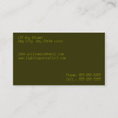 Lichtconsultant Visitekaartje (Achterkant)