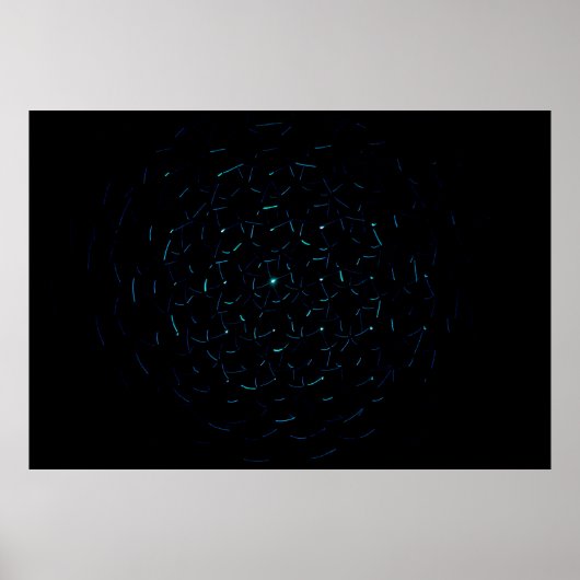 Lichtdecoraties in het donkere gebied poster (Voorkant)