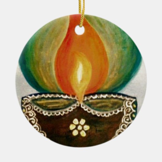 lichtdiya keramisch ornament (Voorkant)