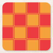 Lichtdonker Sinaasappel controlepatroon Kartonnen Onderzetters (Voorkant)