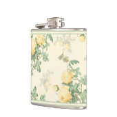 Lichtdoorbloem gele roze bloemen heupfles (Links)