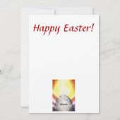 lichtdoorbraak van groot eitje bij het begin feestdagenkaart (Achterkant)