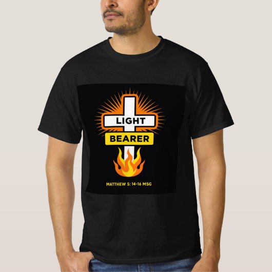 Lichtdrager - Shine for Jesus T-shirt (Voorkant)