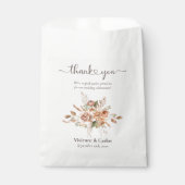 Lichte aarde Toon Bloemen Rustieke bruiloft Dank u Bedankzakje (Voorkant)