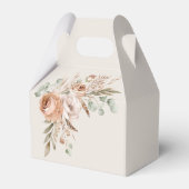 Lichte aarde toon bloemige rustieke boho bruiloft bedankdoosjes (Achterkant)