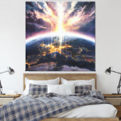 *~* Lichte Aarde Wereld Kosmische AP70 Liefde Canvas Afdruk (Insitu (Slaapkamer))