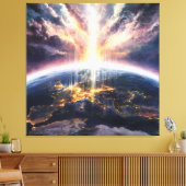 *~* Lichte Aarde Wereld Kosmische AP70 Liefde Canvas Afdruk (Insitu (Woonkamer))