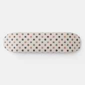 Lichte aardetoneel bos polka stippen ontwerp persoonlijk skateboard (Horizontaal)