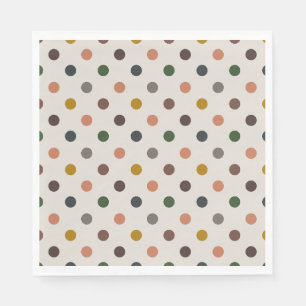 Lichte aardetoneel bos polka stippen ontwerp servet