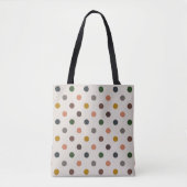 Lichte aardetoon bos polka stippen ontwerp tote bag (Voorkant)
