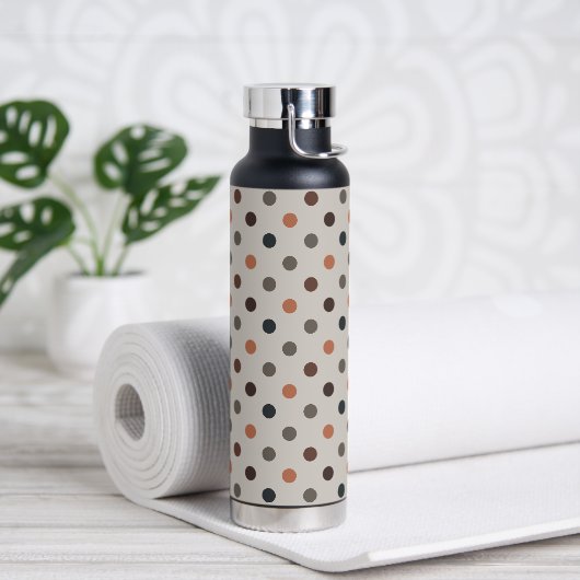 Lichte aardetoon bos polka stippen ontwerp waterfles (Yoga)