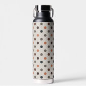 Lichte aardetoon bos polka stippen ontwerp waterfles (Voorkant)