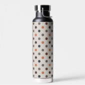 Lichte aardetoon bos polka stippen ontwerp waterfles (Links)