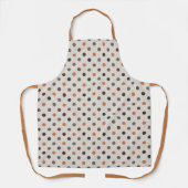 Lichte aardetoon boslandschap polka stippen ontwer schort (Voorkant)