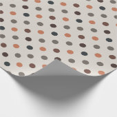 Lichte Aardtint Bossen Stippen Ontwerp Cadeaupapier (Hoek)