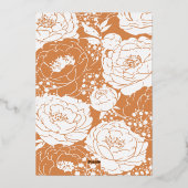 Lichte abrikoos Quinceañera Folie Uitnodiging (Achterkant)