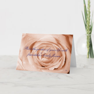 Lichte abrikoos, vriendschap bedankkaart